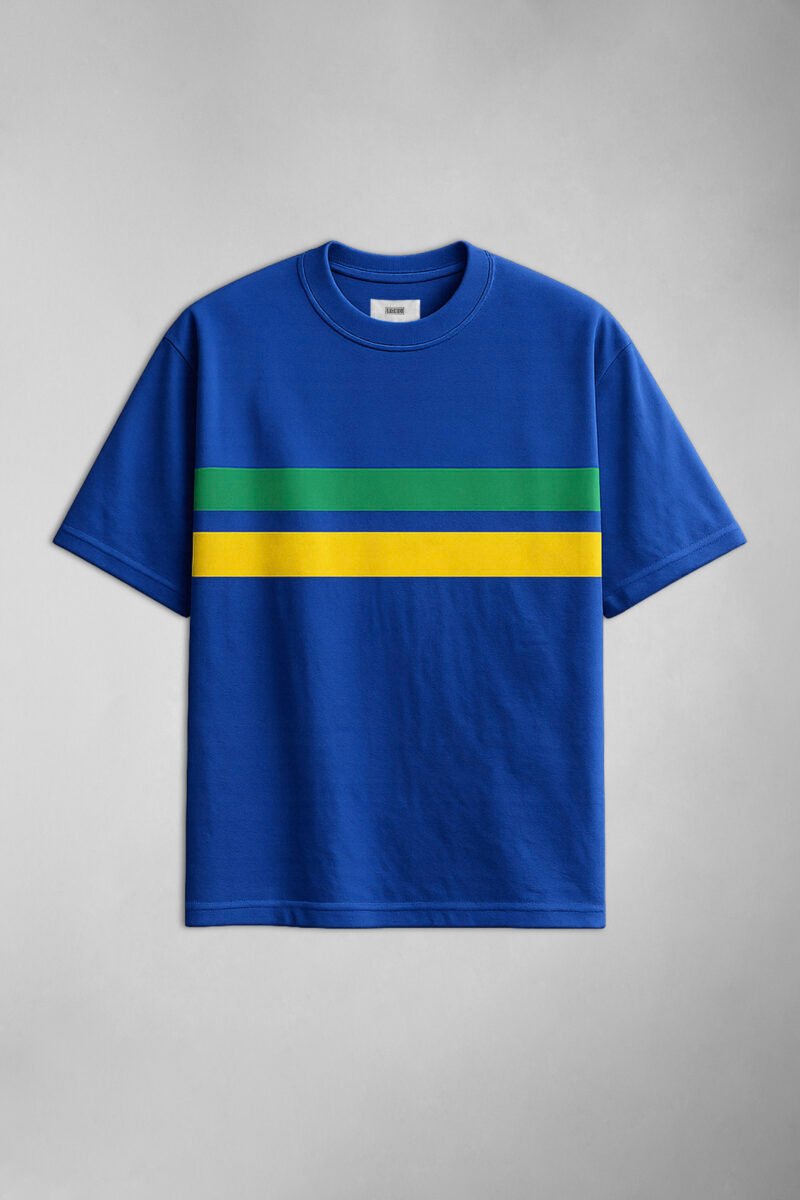 Camiseta Azul Tricolor