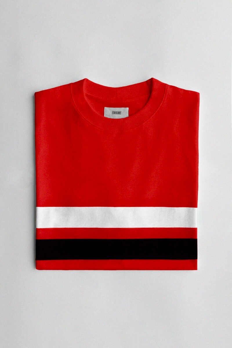 Camiseta Vermelha Tricolor